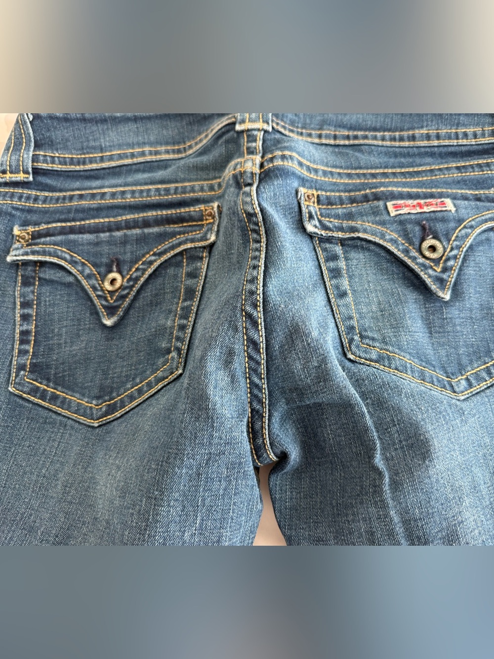 Hudson Jeans Women's Medium Blue Denim Pocket Jeans